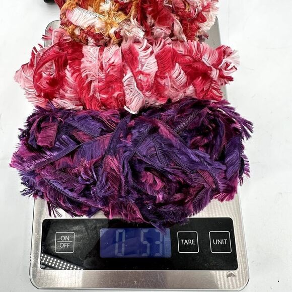 Boa Furs Eyelash Mystery Mixed Large Lot PINK RED PURPLE Fun Trim Vintage - Picture 6 of 9